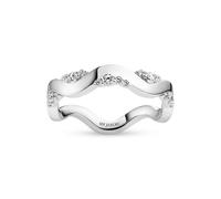 Sif Jakobs 925 Sterling Silver Ellera Waves Altro SJ-R2762-Cubic Zirconia Ring - SJ-R2762-CZ - Size 60 - Sterling Silver / Zirconia