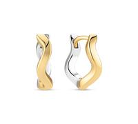 Sif Jakobs 925 Sterling Silver Ellera Waves Pianura Medio Earrings - SJ-E3859-2YG - Sterling Silver