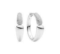 Sif Jakobs 925 Sterling Silver Goccia Creolo Grande SJ-E2584-Cubic Zirconia Earrings - SJ-E2584-CZ - Sterling Silver / Zirconia