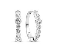 Sif Jakobs 925 Sterling Silver Sardinien Creolo SJ-E2669-Cubic Zirconia Earrings - SJ-E2669-CZ - Sterling Silver / Zirconia