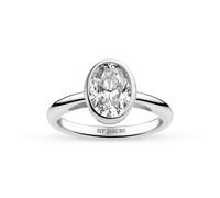 Sif Jakobs 925 Sterling Silver Sardinien Ovale Grande SJ-R2796-Cubic Zirconia Ring - SJ-R2796-CZ - Size 58 - Sterling Silver / Zirconia