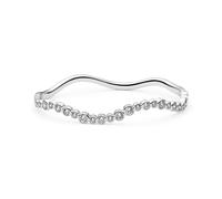 Sif Jakobs 925 Sterling Silver Sardinien Wave SJ-BG2631-Cubic Zirconia Bangle - SJ-BG2631-CZ - Sterling Silver / Zirconia