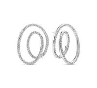 Sif Jakobs 925 Sterling Silver Spirale Due Grande SJ-E2599-Cubic Zirconia Earrings - SJ-E2599-CZ - Sterling Silver / Zirconia