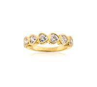 Sif Jakobs Amorino Ring 18 ct. Goldplated Silver SJ-R2494-CZ-YG-52 - Woman - 925 Sterling Silver Gold/White 52