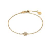 Sif Jakobs Astri Sterling Silver Yellow Gold Plated Cubic Zirconia Star Charm Bracelet