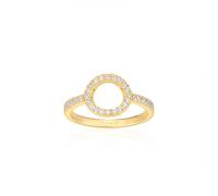 Sif Jakobs Biella Altro Piccolo Ring 18 ct. Goldplated Silver SJ-R11075-CZ-YG-56 - Woman - 925 Sterling Silver Gold 56