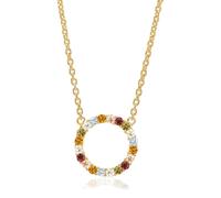 Sif Jakobs Biella Grande Necklace 18 ct. Goldplated Silver SJ-C338-1-ACZ-YG - Woman - 925 Sterling Silver Gold 42 cm