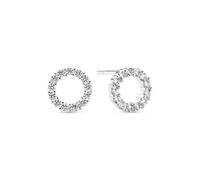 Sif Jakobs Biella Uno Piccolo Sterling Silver Pavé Set Cubic Zirconia Circular Stud Earrings