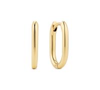 Sif Jakobs Capriana Pianura Sterling Silver Yellow Gold Plated Oval Hoop Earrings