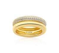 Sif Jakobs CARRARA Ring 18 ct. Goldplated Silver SJ-R2476-CZ-YG-52 - Woman - 925 Sterling Silver Gold 52