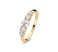 Sif Jakobs Diamonds 14k Yellow Gold Tiara Diamond Ring SJ-R2520-WD-YG - Classic Look - Size 58 - 14k Yellow Gold / Diamond