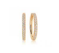 Sif Jakobs Womens Gold Ellera Grande 18ct Gold-plated Sterling-silver and Zirconia Hoop Earrings 2cm