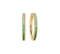 Sif Jakobs Ellera Grande Earrings 18 ct. Goldplated Silver SJ-E2869-GGR-YG - Woman - 925 Sterling Silver Gold/Green 18 mm