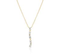 Sif Jakobs ELLERA OVALE LUNGO Necklace 18 ct. Goldplated Silver SJ-N2421-CZ-YG - Woman - 925 Sterling Silver Gold 45 cm