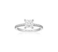 Sif Jakobs Ellera Quadrato Ring Silver SJ-R42280-CZ-56 - Woman - 925 Sterling Silver Silver/White 56