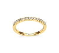 Sif Jakobs - Ellera Ring - 18k Gold Plated - White Zirconia - 925 Sterling Silver - Gifts For Women - L - L1/2