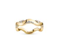 Sif Jakobs Ellera Waves Altro Ring Goldplated Silver SJ-R2762-CZ-YG-60 - Woman - 925 Sterling Silver Gold 60