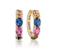 Sif Jakobs ELLISSE CREOLO Earrings Goldplated Silver SJ-E2315-XCZ-YG - Woman - 925 Sterling Silver Gold/Multicoloured 16 mm