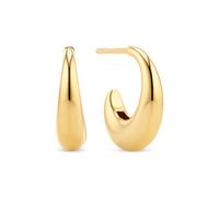 Sif Jakobs Gocciolina Sterling Silver Yellow Gold Plate Crescent Shaped Half Hoop Earrings