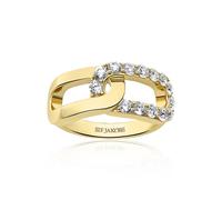 Sif Jakobs Gold Plated Capizzi Due Ring SJ-R42238-CZ-YG - Signature Edition - 52 - 18k Gold Plated