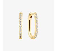 Sif Jakobs Gold Plated Capriana Cubic Zirconia Hoop Earring SJ-E2600-CZ-YG