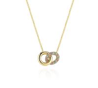 Sif Jakobs Gold Plated Carrara Due Piccolo Necklace SJ-N2477-XCZ-YG - Bold - 18k Gold Plated