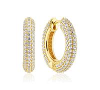Sif Jakobs Gold Plated Carrara Medio Earrings SJ-E2474-CZ-YG - Classic Look - 18k Gold Plated