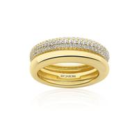 Sif Jakobs Gold Plated Carrara Ring SJ-R2476-CZ-YG - Signature Edition | - 54 - 18k Gold Plated