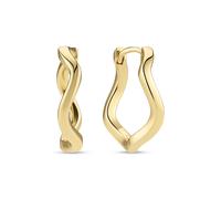 Sif Jakobs Gold Plated Ellera Waves Pianura Grande Earrings SJ-E3869-YG - - 18k Gold Plated