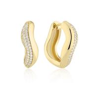 Sif Jakobs Gold Plated Glorenza Grande Earrings SJ-E2483-CZ-YG - - 18k Gold Plated
