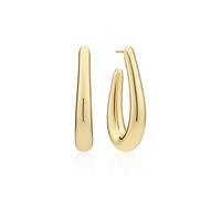 Sif Jakobs Gold Plated Goccia Pianura Medio Earrings SJ-E2484-YG - - 18k Gold Plated