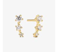 Sif Jakobs Gold Plated Lucente Tre Three Cubic Zirconia Stud Earrings SJ-E2703-CZ-YG