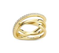Sif Jakobs Gold Plated Spirale Ring SJ-R2590-CZ-YG - Contemporary Appeal | - 50 - 18k Gold Plated