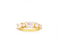 Sif Jakobs Ivrea Ring 18 ct. Goldplated Silver SJ-R12330-CZ-YG-56 - Woman - 925 Sterling Silver Gold 56