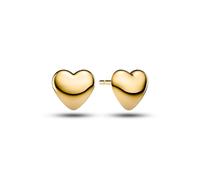 Sif Jakobs Julia Piccolo Sterling Silver Gold Plated Puff Heart Stud Earrings