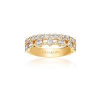 Sif Jakobs Livigno Ring 18 ct. Goldplated Stainless Steel R2367-CZ-YG-52 - Woman - 925 Sterling Silver Gold/White 52