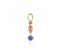 Sif Jakobs Multicoloured Zirconia Pendolo Tre Earring Charm - 18k Gold Plated / Multicoloured Zirconia