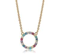 Sif Jakobs Womens Gold Biella Grande 18ct Gold-plated Sterling-silver and Zirconia Pendant Necklace 42cm