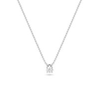 Sif Jakobs Ovale Sterling Silver Cable Chain Oval Cut Cubic Zirconia Pendant Necklace