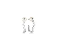 Sif Jakobs Ponza Creolo Grande Earrings Silver SJ-E12355-PCZ - Woman - 925 Sterling Silver Silver