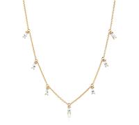 Sif Jakobs Princess Baguette Necklace Goldplated Silver SJ-C1074-CZ-YG - Woman - 925 Sterling Silver Gold 45 cm