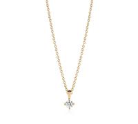 Sif Jakobs Princess Piccolo Necklace 18 ct. Goldplated Silver SJ-P4MMRD-CZ-YG-45 - Woman - 925 Sterling Silver Gold 45 cm