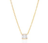 Sif Jakobs Roccanova Grande Necklace 18 ct. Goldplated Silver SJ-N42258-CZ-YG - Woman - 925 Sterling Silver Gold/White 40 cm