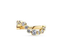 Sif Jakobs Sardinien Wave Ring Goldplated Silver SJ-R2631-CZ-YG-56 - Woman - 925 Sterling Silver Gold 56