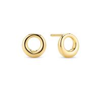 Sif Jakobs Selene Sterling Silver Gold Plated Chunky Halo Stud Earrings