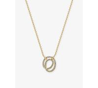 Sif Jakobs Sif Jakobs Spirale Due 18ct Yellow Gold-Plated Sterling Silver and Cubic Zirconia Pendant Necklace Gold 1 Size