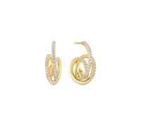 Sif Jakobs Spirale Piccolo Earrings 18 ct. Goldplated Silver SJ-E2590-CZ-YG - Woman - 925 Sterling Silver Gold