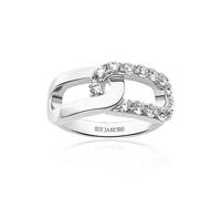 Sif Jakobs Sterling Silver Capizzi Due Ring SJ-R42238-CZ - Refined - 54 - 925 Sterling Silver