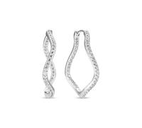 Sif Jakobs Sterling Silver Ellera Waves X-Grande Earrings SJ-E3879-CZ - - 925 Sterling Silver