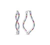 Sif Jakobs Sterling Silver Ellera Waves X-Grande Earrings SJ-E3879-XCZ - - 925 Sterling Silver